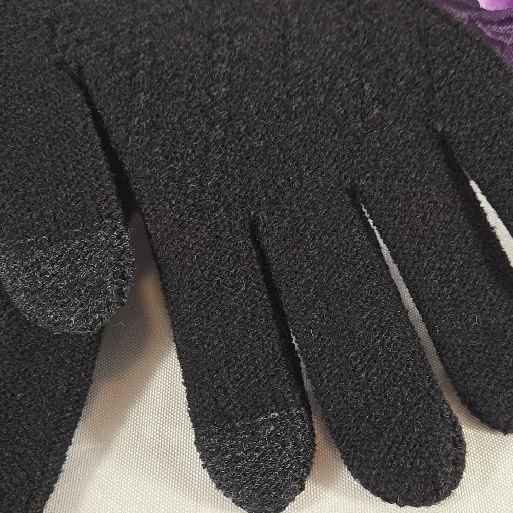 TORRID BLACK TEXTING GLOVES WITH RIBBED CUFFS NWT
